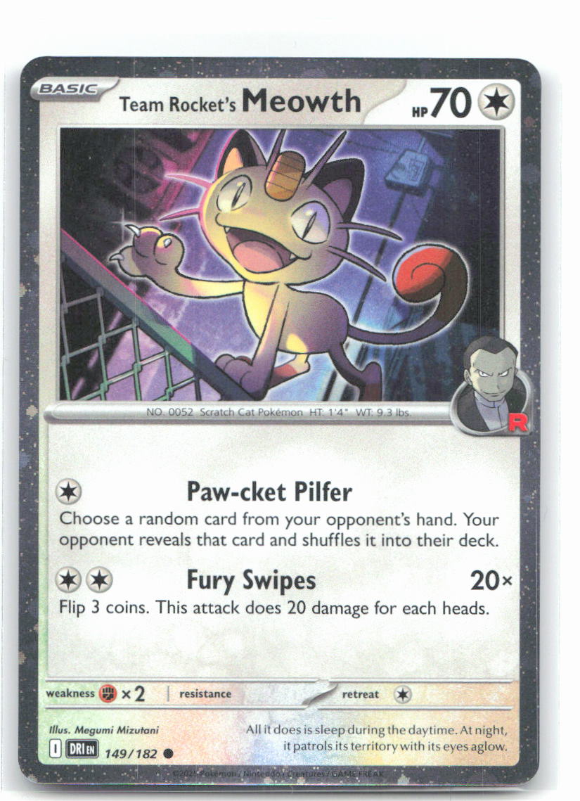 Team Rocket's Meowth (Cosmos Holo)