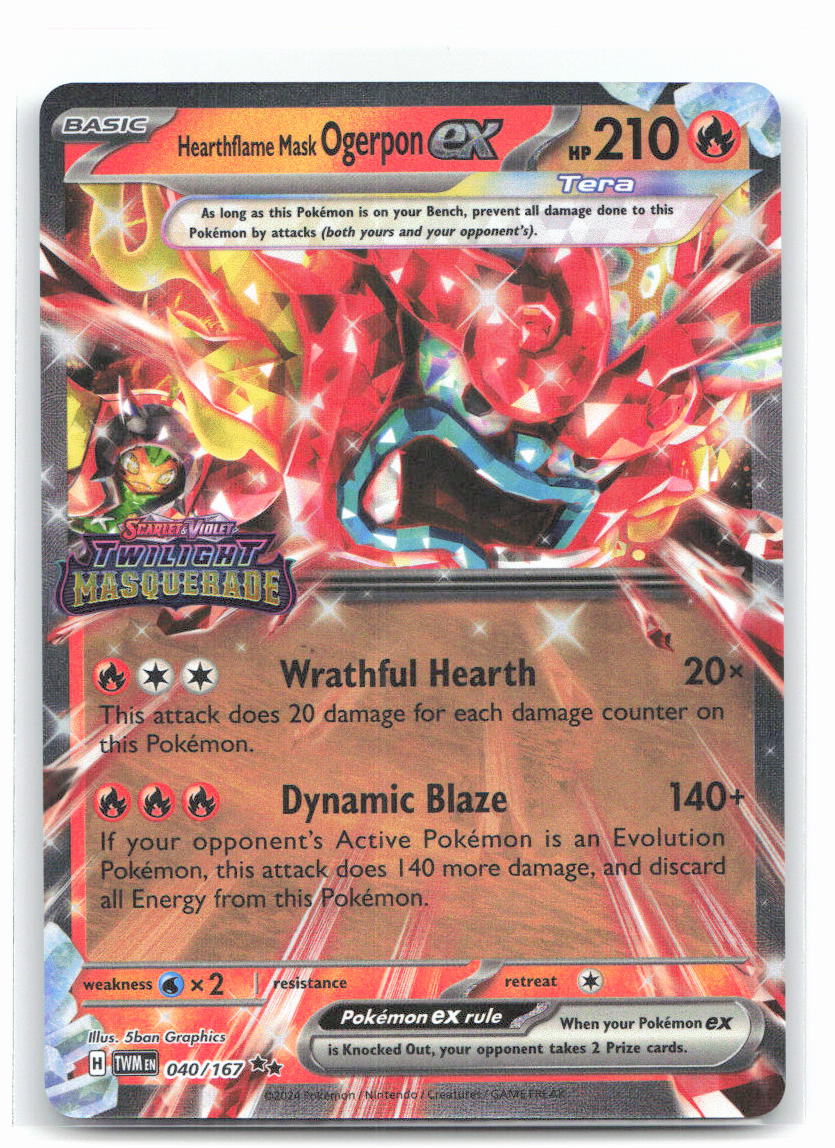Hearthflame Mask Ogerpon ex (Twilight Masquerade Stamp)