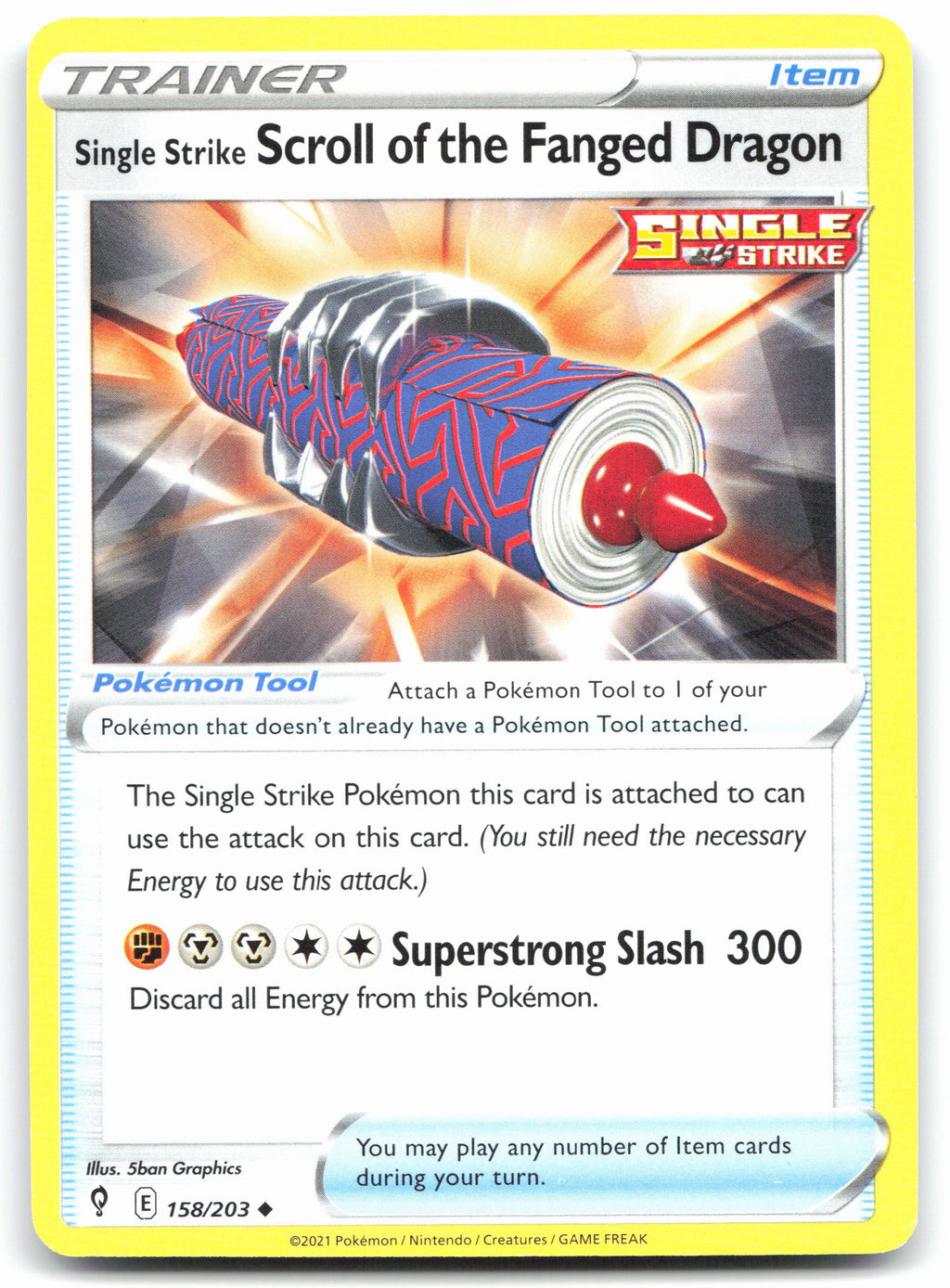 Single Strike Scroll of the Fanged Dragon