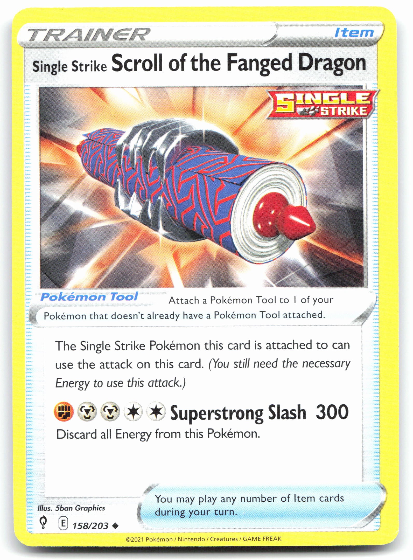 Single Strike Scroll of the Fanged Dragon