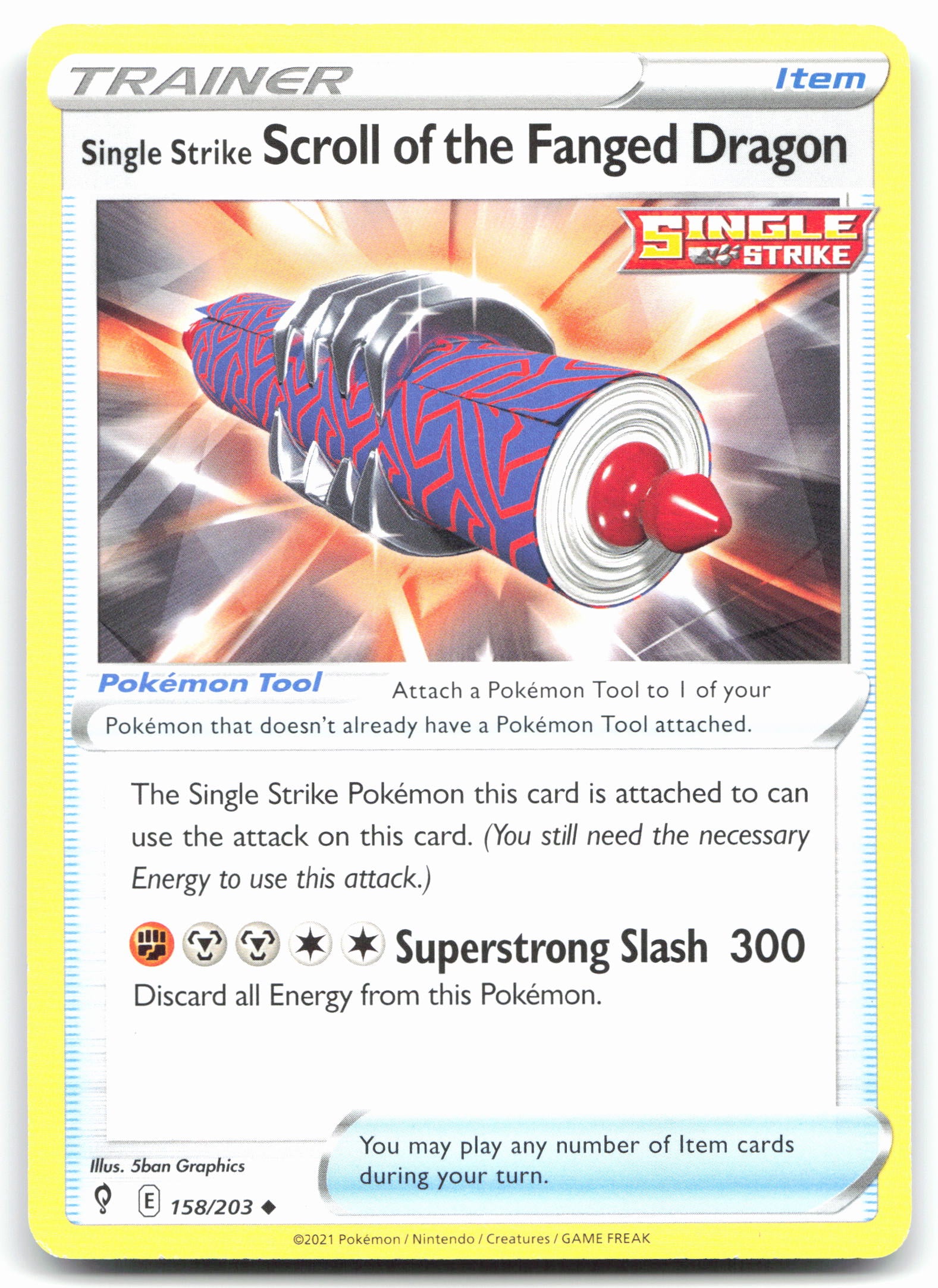 Single Strike Scroll of the Fanged Dragon