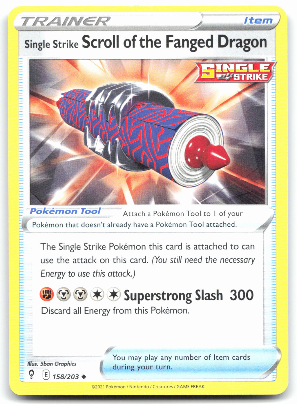 Single Strike Scroll of the Fanged Dragon