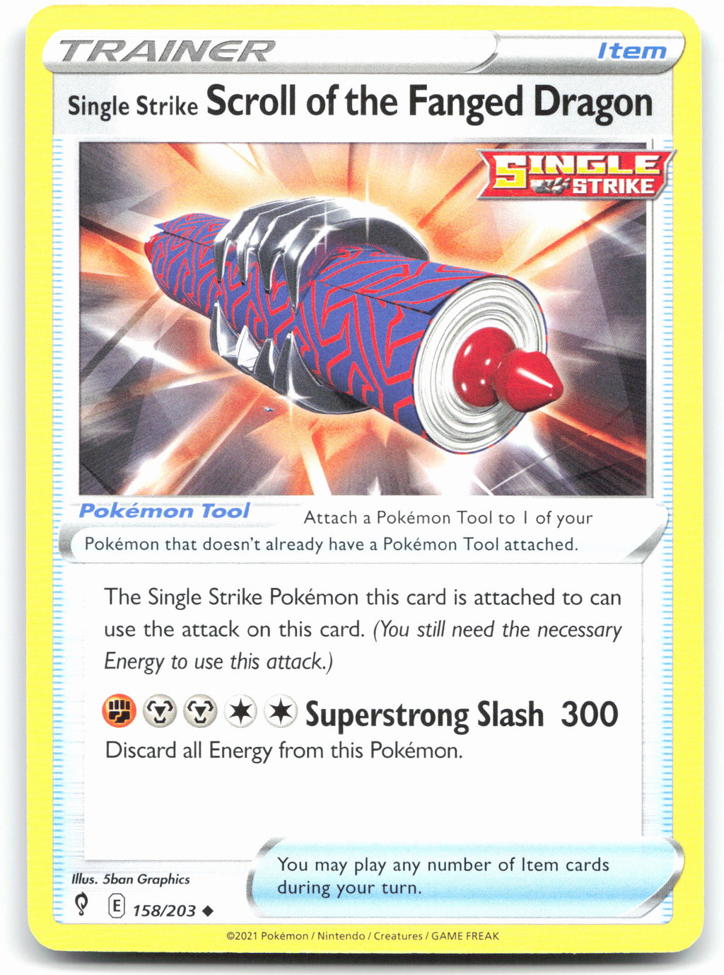 Single Strike Scroll of the Fanged Dragon