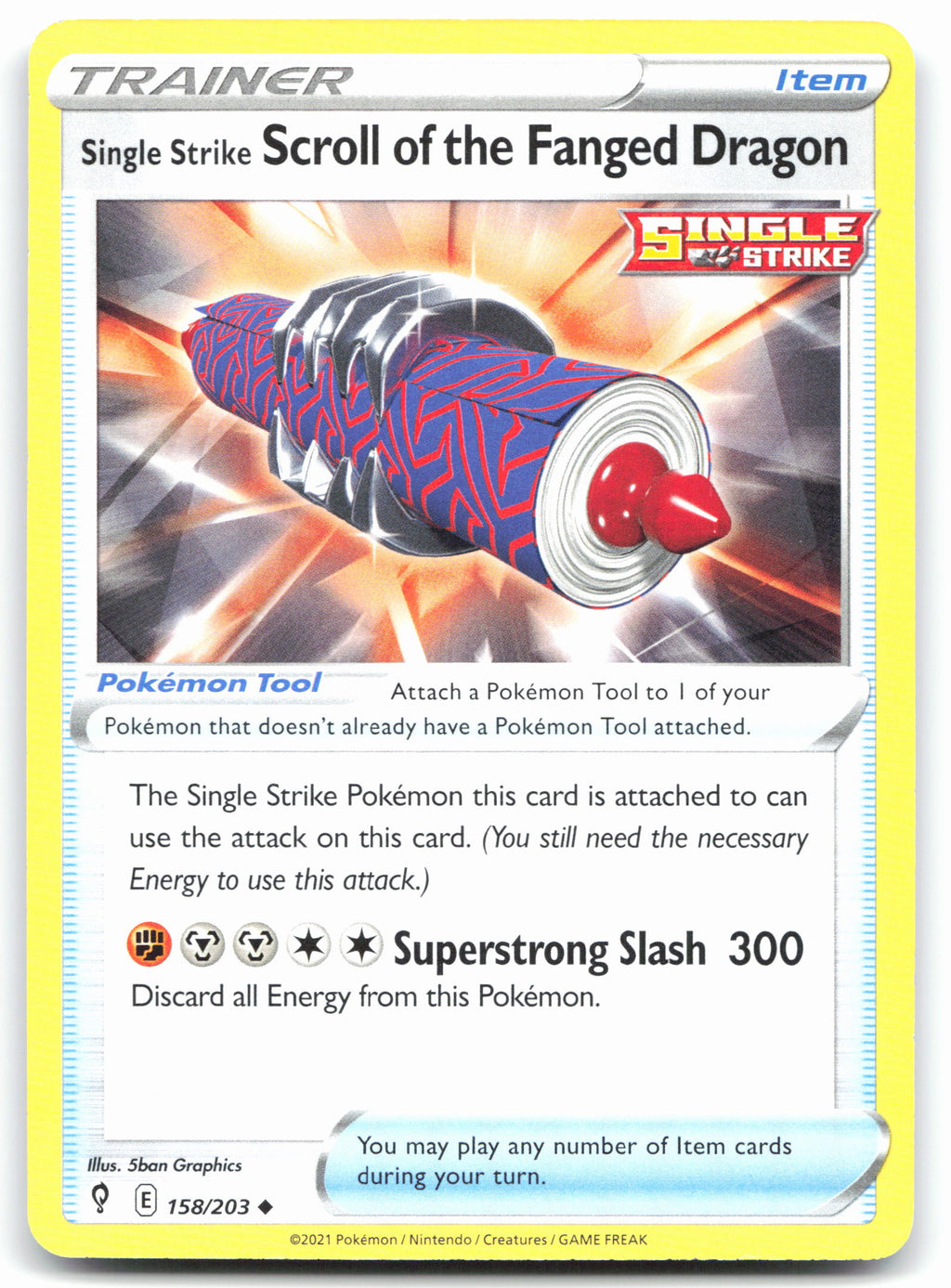 Single Strike Scroll of the Fanged Dragon