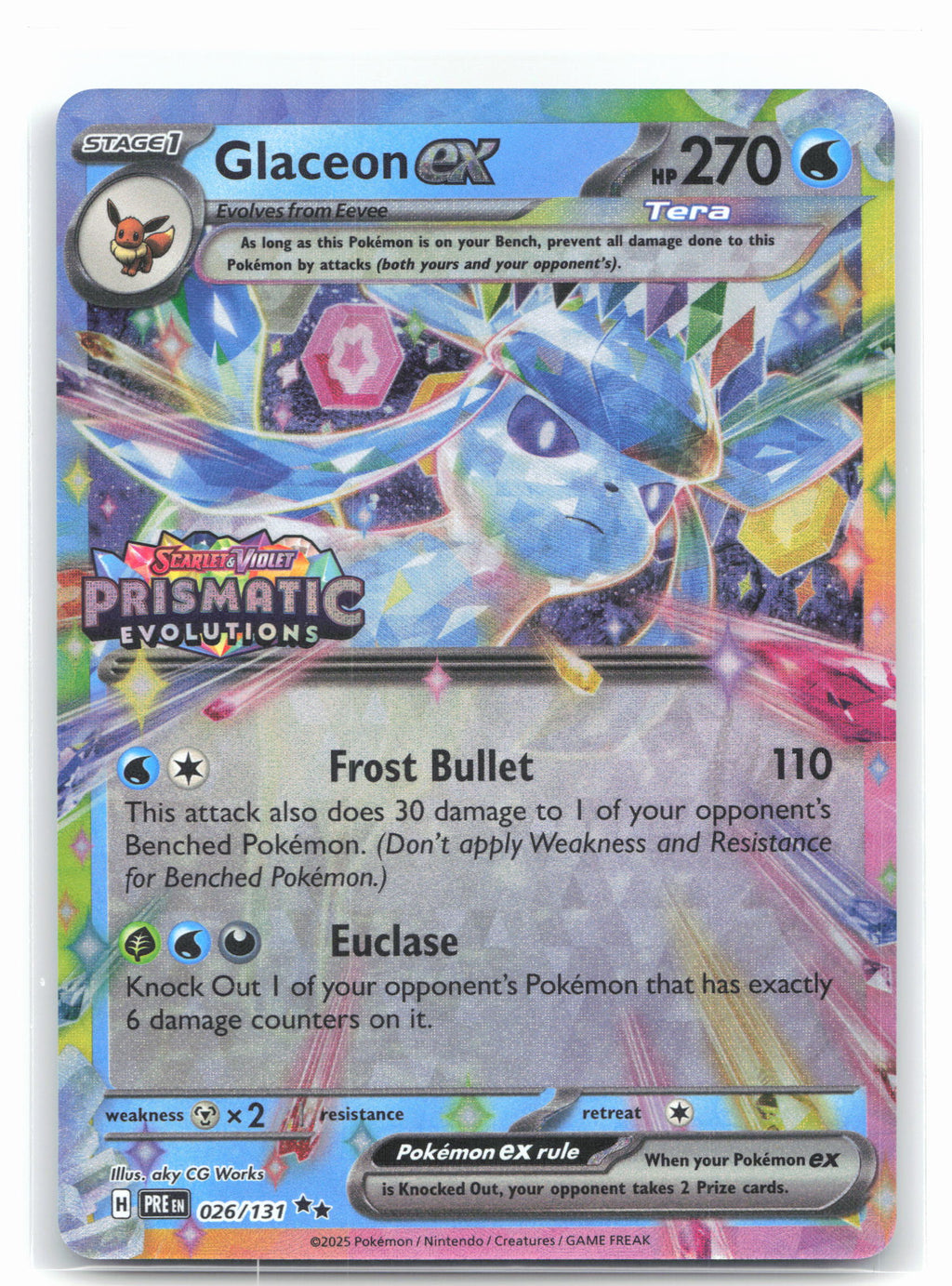 Glaceon ex - 026/131 (Prismatic Evolutions Stamp)