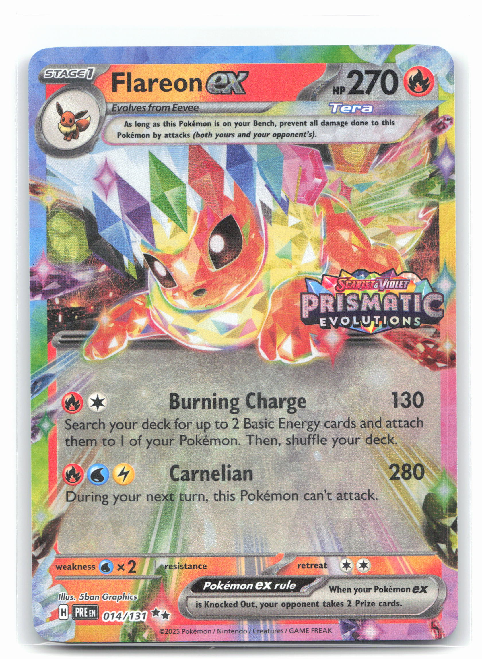 Flareon ex - 014/131 (Prismatic Evolutions Stamp)