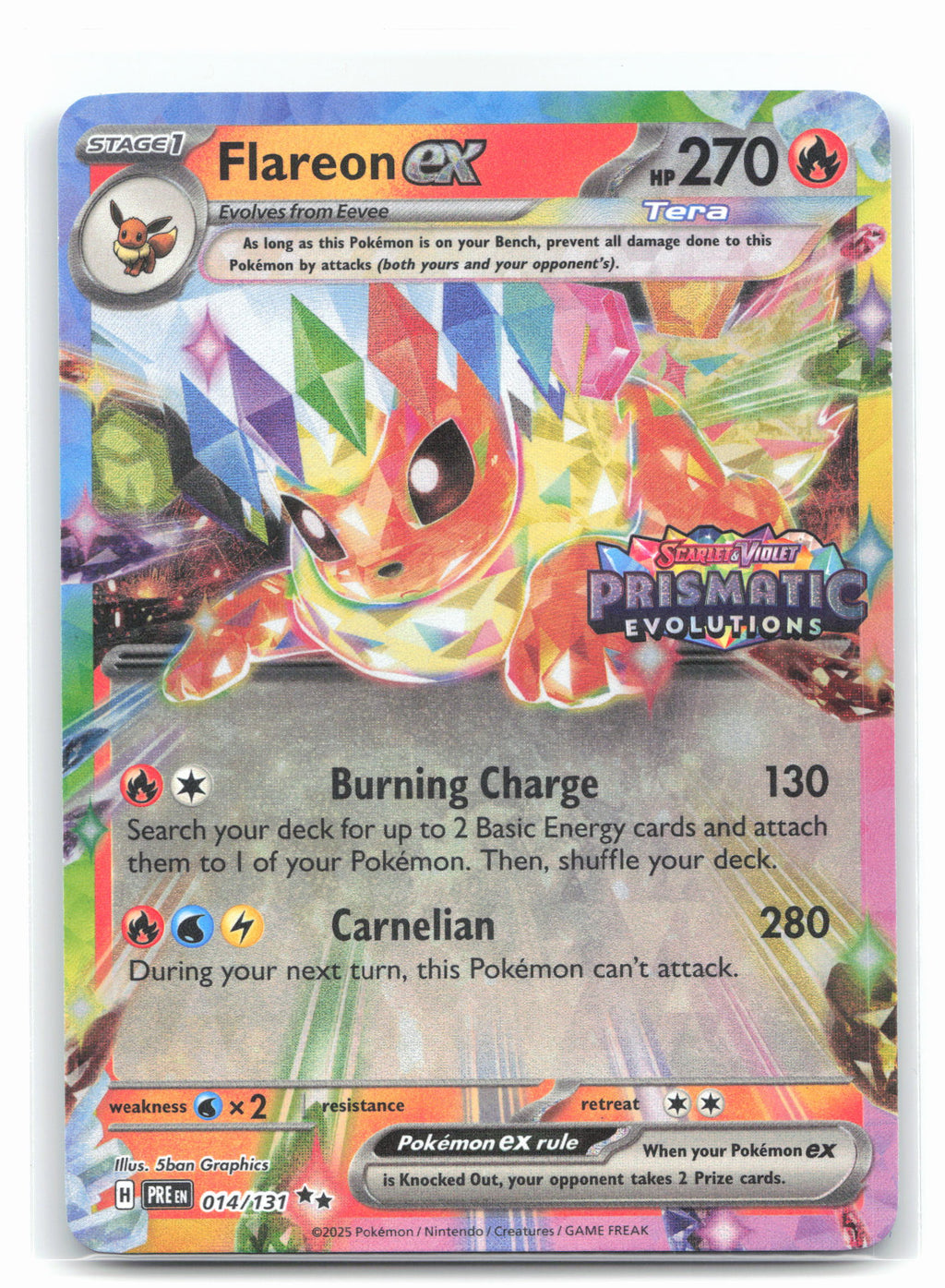 Flareon ex - 014/131 (Prismatic Evolutions Stamp)