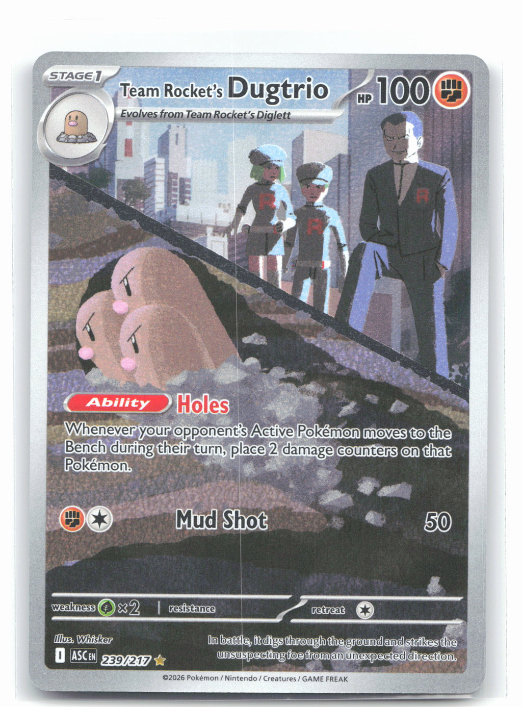 Team Rocket's Dugtrio - 239/217