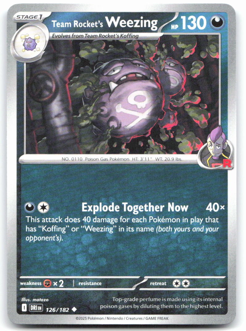 Team Rocket's Weezing - 126/182
